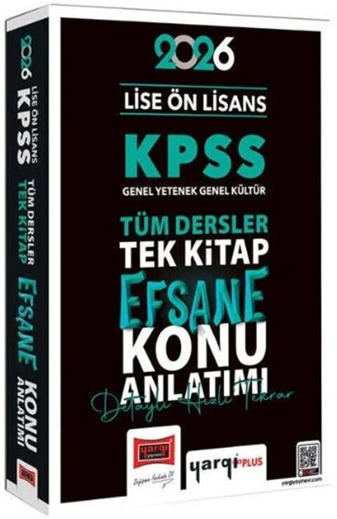 Yargı Yayınları 2026 KPSS Lise Ön Lisans Efsane Konu Anlatımlı Tek Kitap