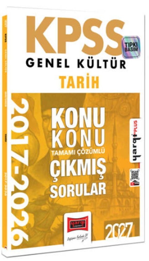 Yargı Yayınları 2027 KPSS Genel Kültür Tarih Konu Konu Tamamı Çözümlü 10 Yıl Çıkmış Sorular