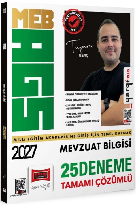 Yargı Yayınları 2027 MEB AGS Mevzuat Bilgisi Tamamı Çözümlü 25 Deneme