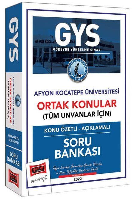 Yargı Yayınları Afyon Kocatepe Üniversitesi GYS Konu Özetli Açıklamalı Soru Bankası