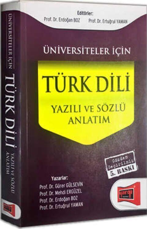 Yargı Yayınları Üniversiteler İçin Türk Dili Yazılı ve Sözlü Anlatım