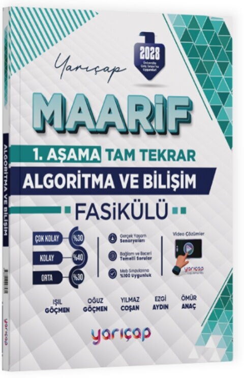 YarıÇap Yayınları 2028 Algoritma ve Bilişim Maarif Fasikülü 1. Aşama