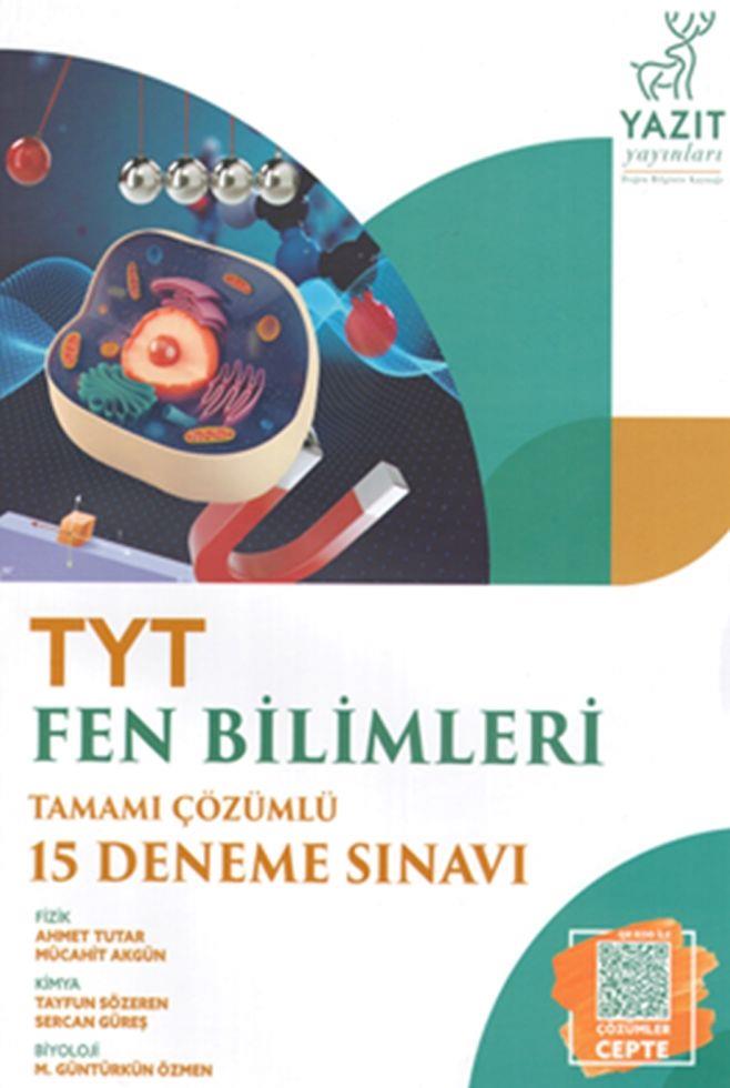 Yazıt Yayınları TYT Fen Bilimleri Tamamı Çözümlü 15 Deneme Sınavı