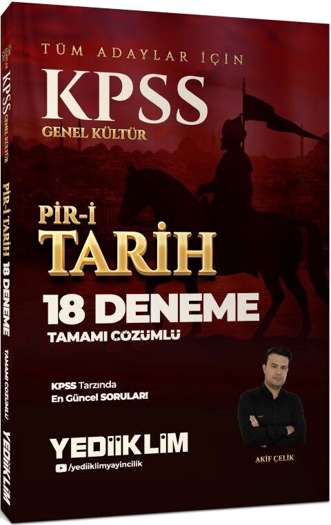 Yediiklim KPSS Genel Kültür Tüm Adaylar İçin Tamamı Çözümlü Pir-i Tarih 18 Deneme
