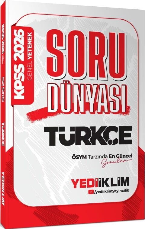 Yediiklim Yayınları 2026 KPSS Genel Yetenek Türkçe Soru Dünyası