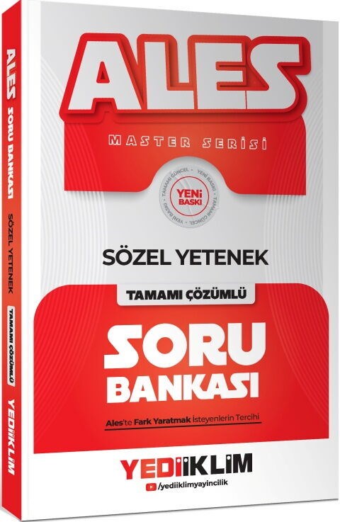Yediiklim Yayınları 2027 ALES Sözel Yetenek Master Serisi Tamamı Çözümlü Soru Bankası