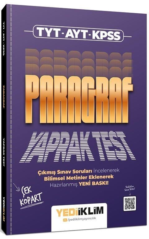 Yediiklim Yayınları TYT AYT KPSS Paragraf Çek Kopart Yaprak Test