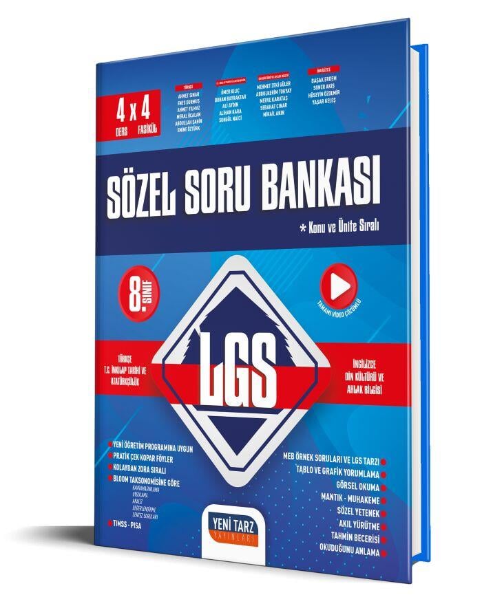Yeni Tarz 8. Sınıf LGS Sözel Soru Bankası
