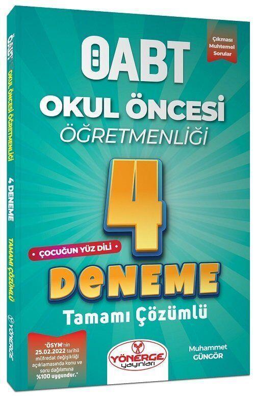 Yönerge Yayınları KPSS ÖABT Okul Öncesi Öğretmenliği Çocuğun Yüz Dili 4 Deneme