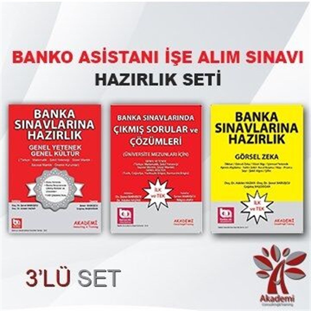 Akademi Eğitim Banko Asistanı İşe Alım Sınavı Hazırlık Seti 3 lü Set