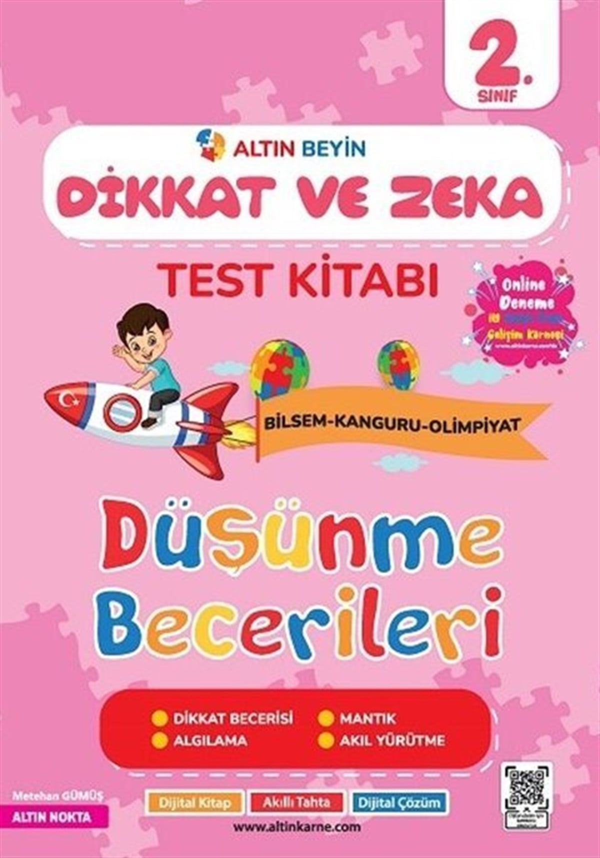 Altın Nokta Yayınları 2. Sınıf Altın Beyin Dikkat ve Zeka Kitabı