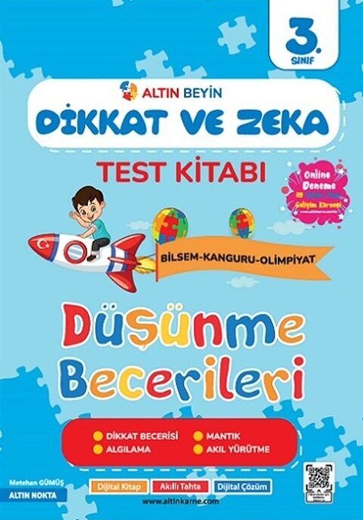 Altın Nokta Yayınları 3. Sınıf Altın Beyin Dikkat ve Zeka Kitabı