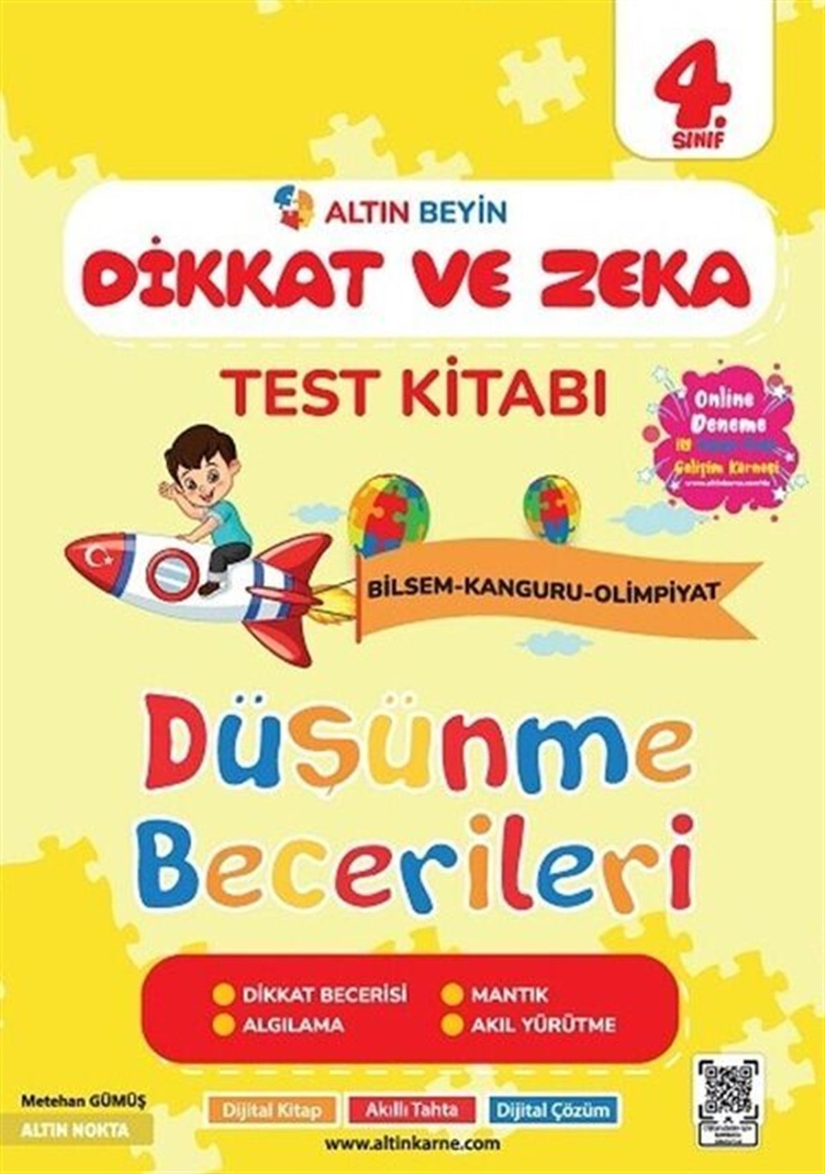 Altın Nokta Yayınları 4. Sınıf Altın Beyin Dikkat ve Zeka Kitabı