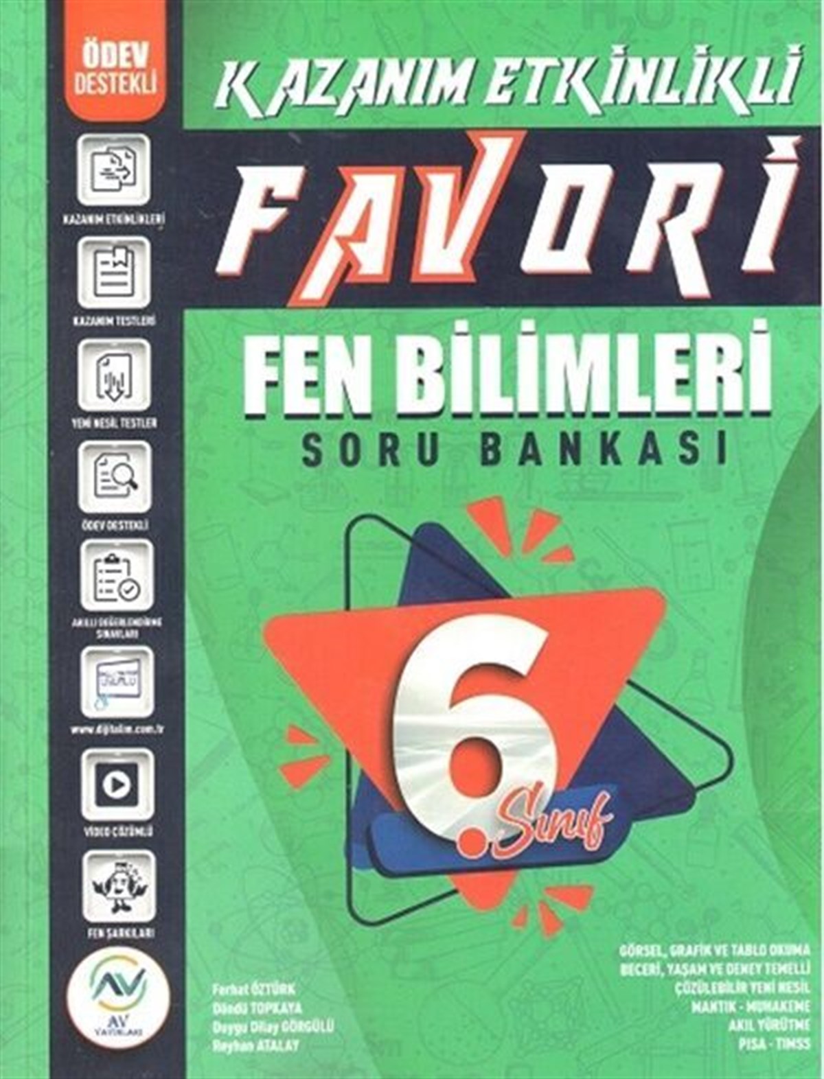 Av Akıllı Versiyon Yayınları 6. Sınıf Fen Bilimleri Favori Serisi Kazanım Etkinlikli Soru Bankası