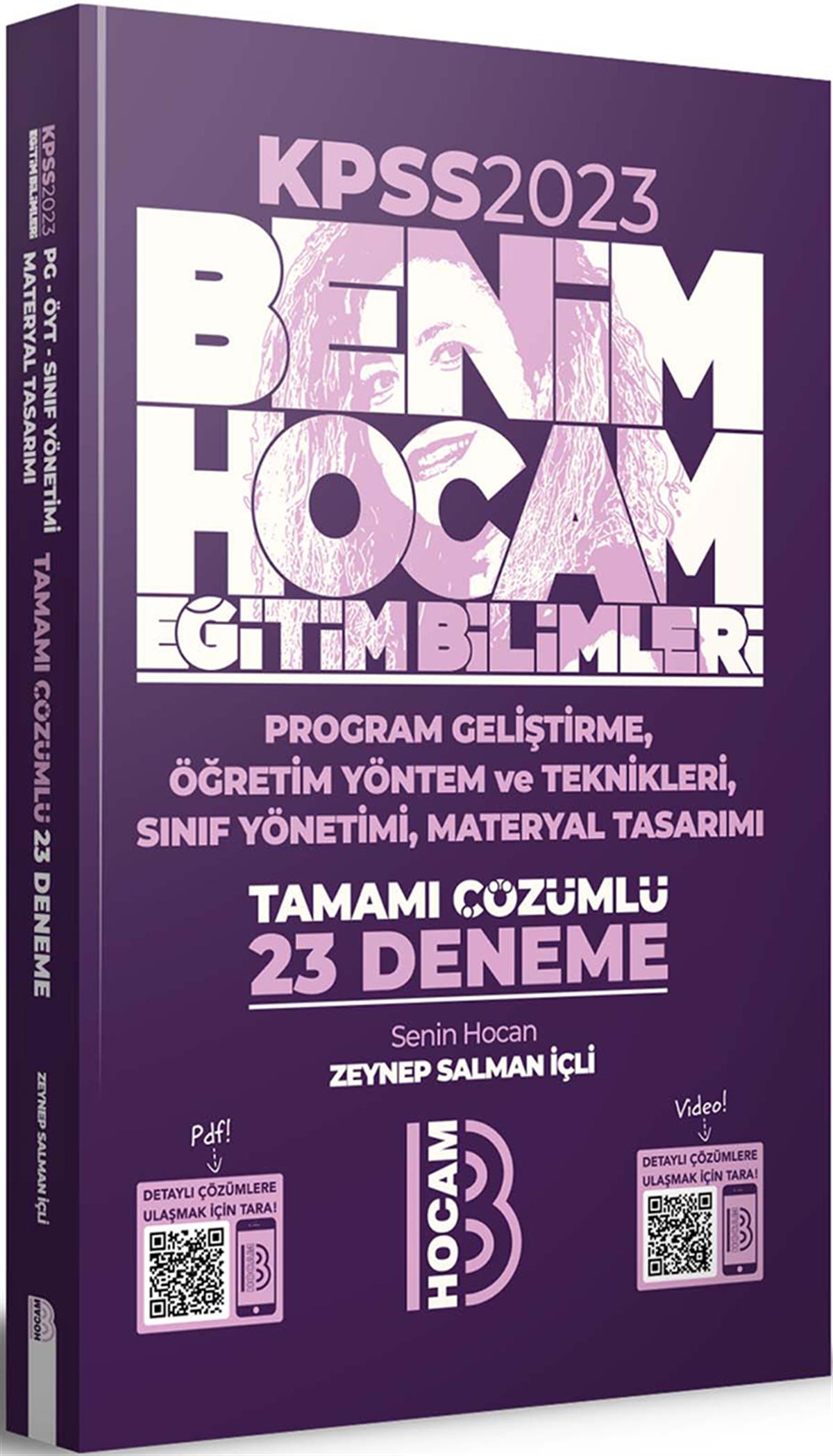 Benim Hocam 2023 KPSS Eğitim Bilimleri PG, ÖYT, Sınıf Yönetimi, Materyal Tasarımı Tamamı Çözümlü 23 Deneme