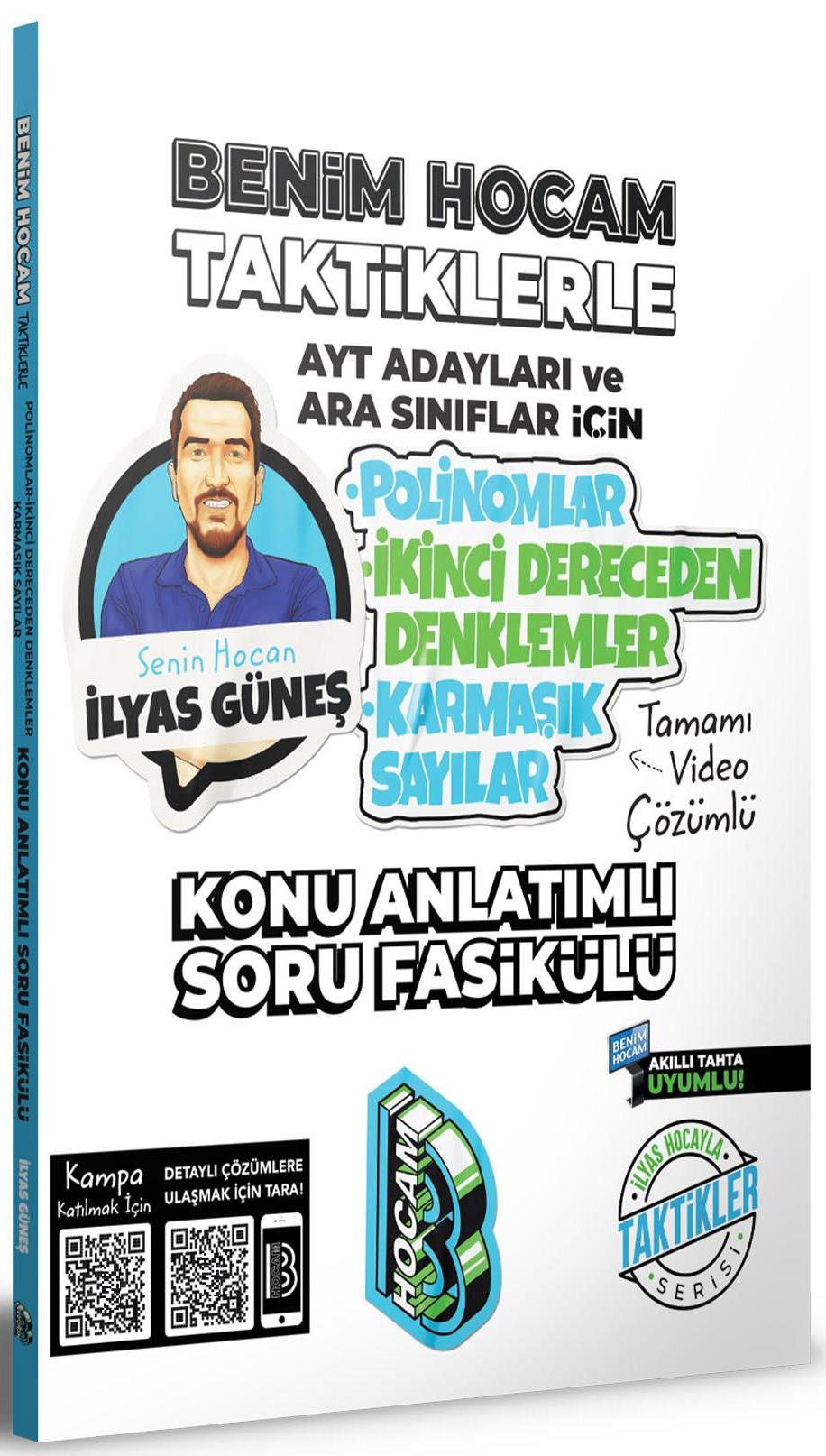 Benim Hocam 2024 AYT Adayları ve Ara Sınıflar İçin Taktiklerle Polinomlar İkinci Dereceden Denklemler Karmaşık Sayılar Konu Anlatımlı Soru Fasikülü