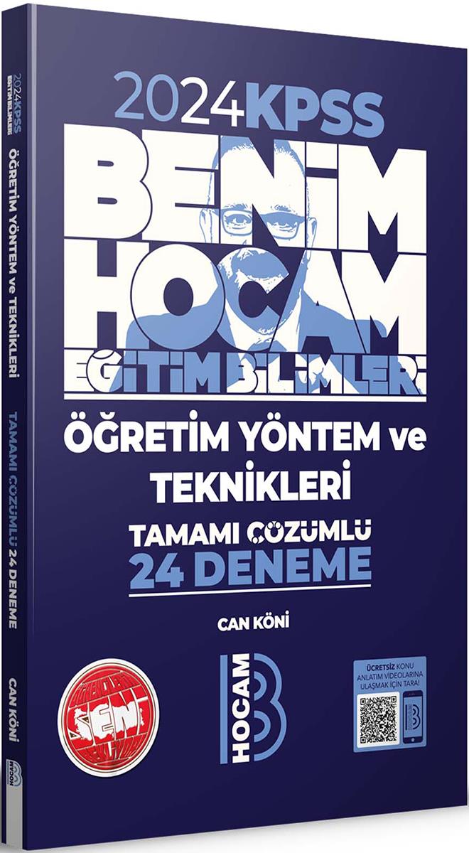 Benim Hocam 2024 KPSS Eğitim Bilimleri Öğretim Yöntem ve Teknikleri Tamamı Çözümlü 24 Deneme