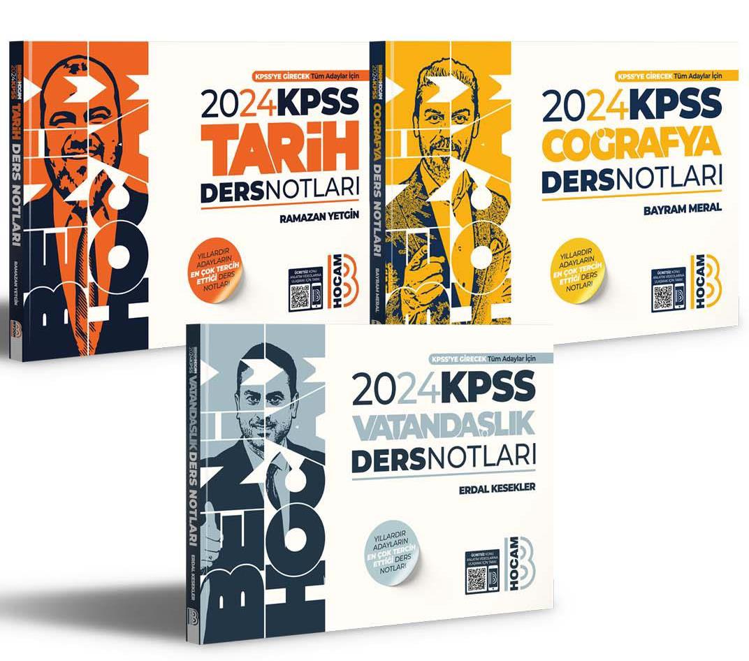 Benim Hocam 2024 KPSS Genel Kültür Ders Notları Seti