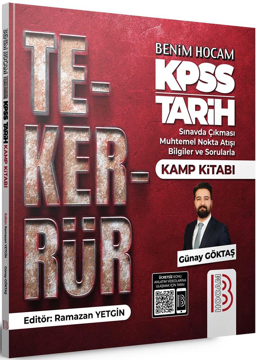 Benim Hocam 2024 KPSS Tarih Tekerrür Kamp Kitabı