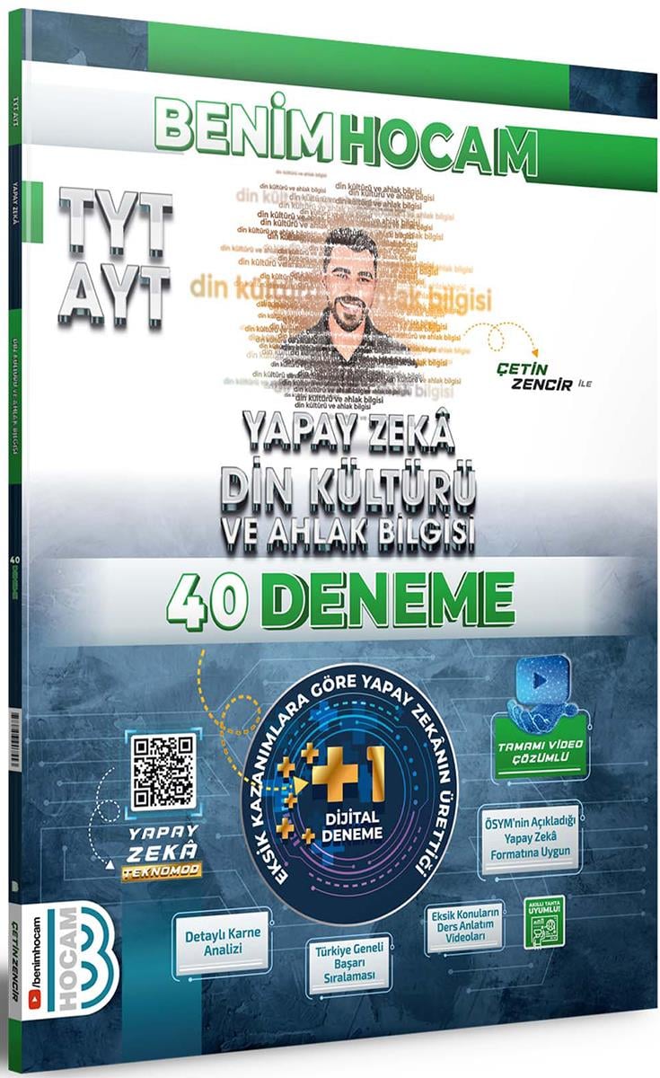 Benim Hocam 2024 TYT Yapay Zekâ Din Kültürü ve Ahlak Bilgisi 40 Deneme