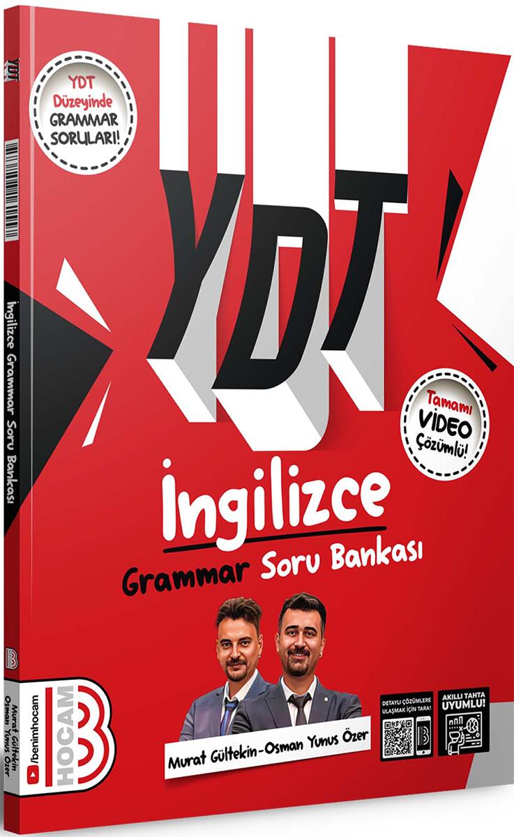 Benim Hocam 2024 YDT İngilizce Grammar Soru Bankası