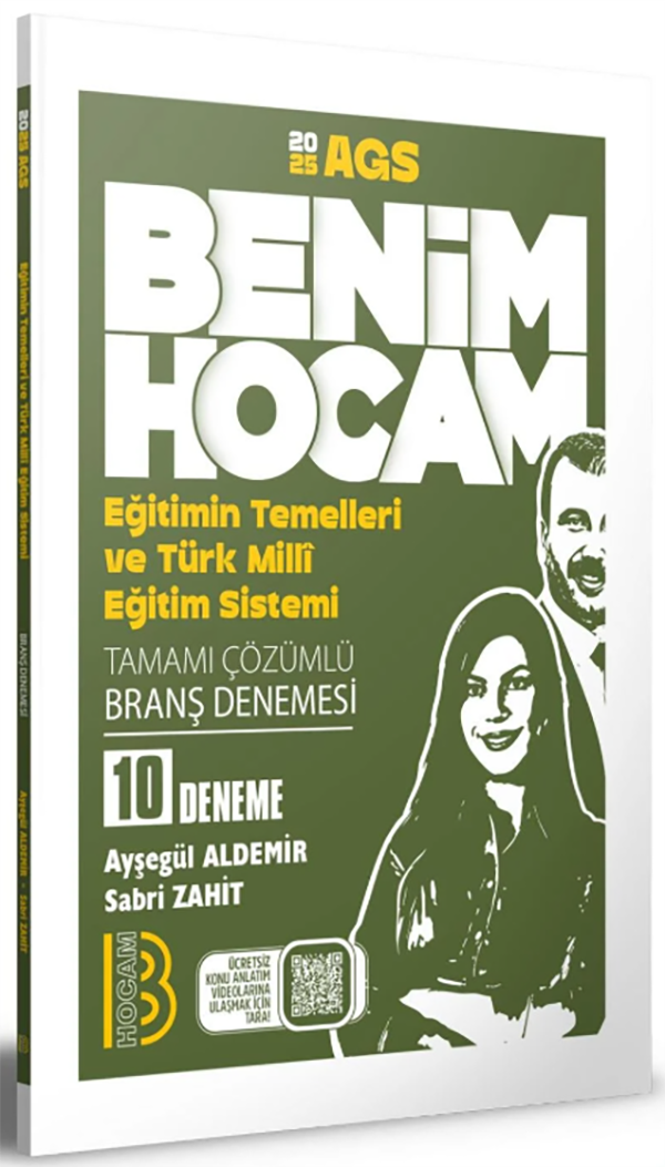 Benim Hocam 2025 AGS Eğitimin Temelleri ve Türk Milli Eğitim Sistemi Tamamı Çözümlü 10 Branş Deneme