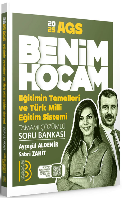 Benim Hocam 2025 Eğitimin Temelleri ve Türk Milli Eğitim Sistemi Tamamı Çözümlü Soru Bankası