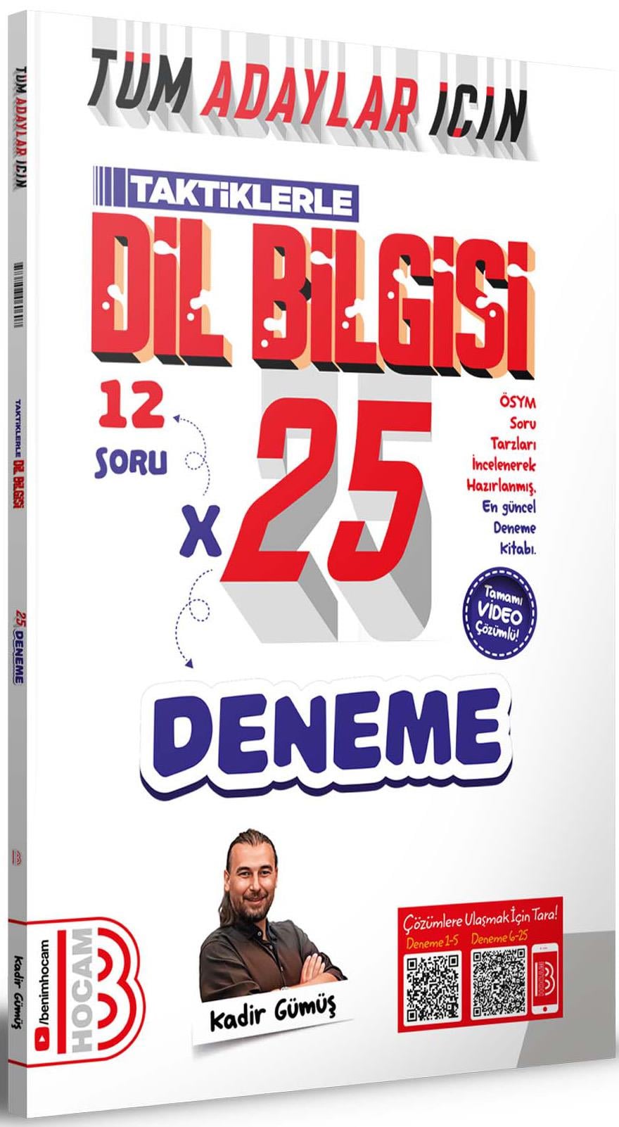 Benim Hocam Tüm Adaylar İçin Taktiklerle Dil Bilgisi Tamamı Video Çözümlü 25 Deneme