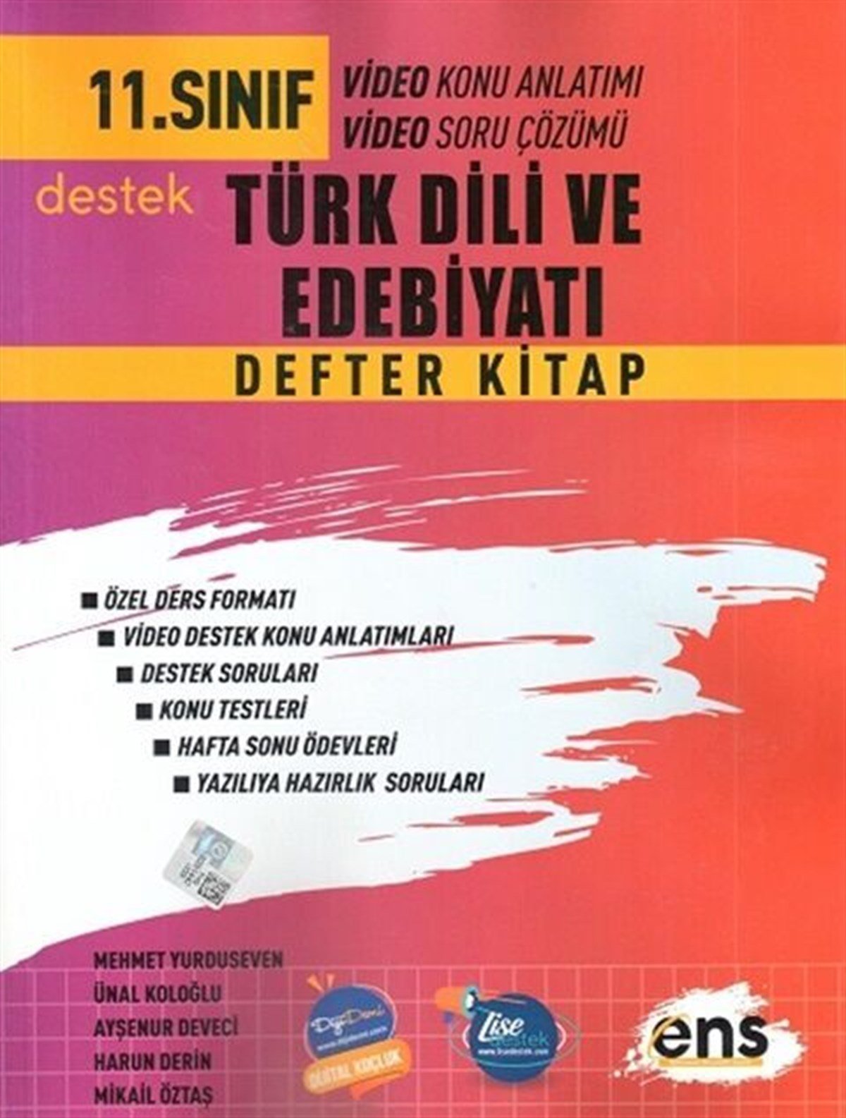 ENS Yayıncılık 11. Sınıf Türk Dili ve Edebiyatı Defter Kitap