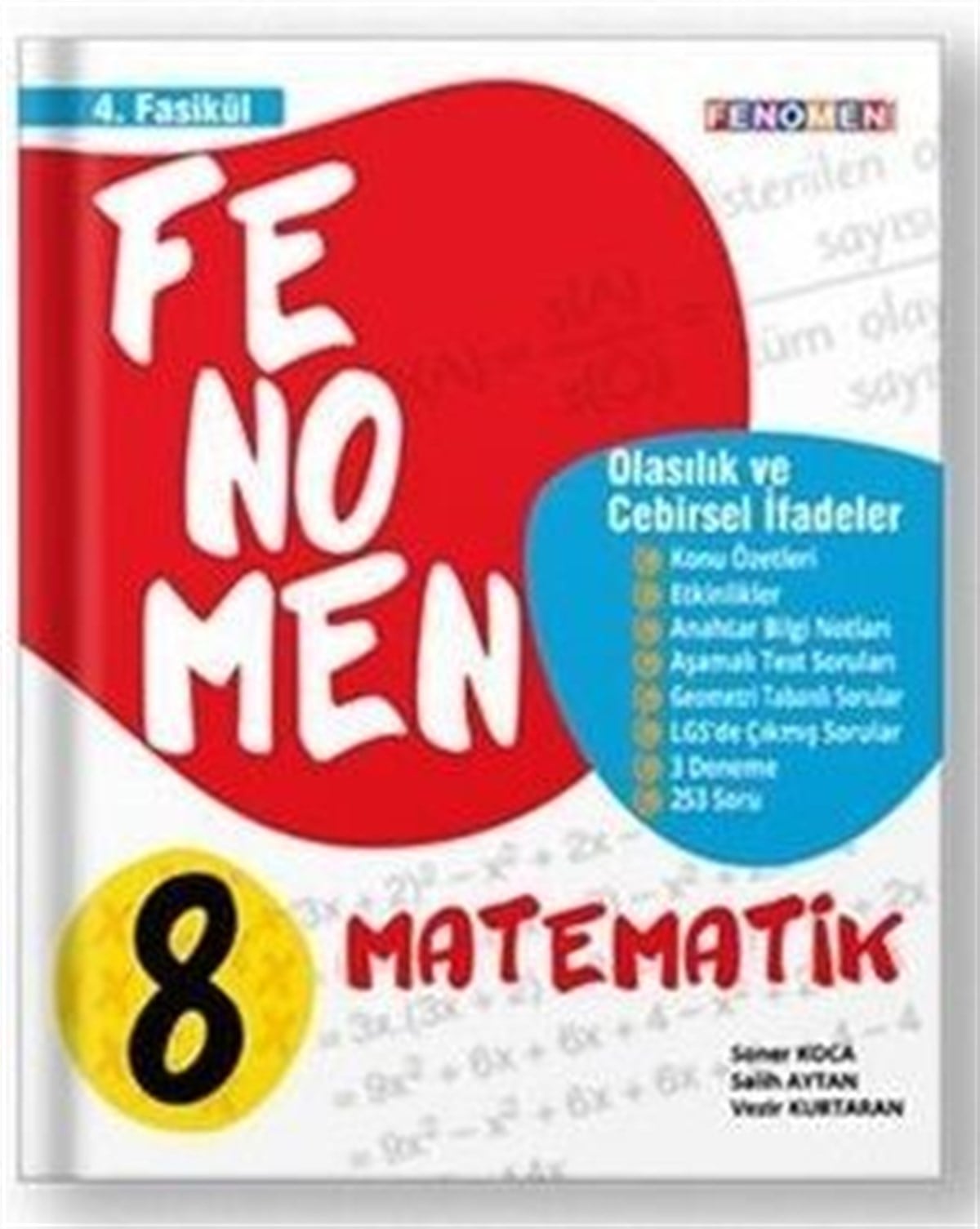 Fenomen Okul Yayınları 8. Sınıf Olasıılık ve Cebirsel İfadeler Fenomen Fasikülü