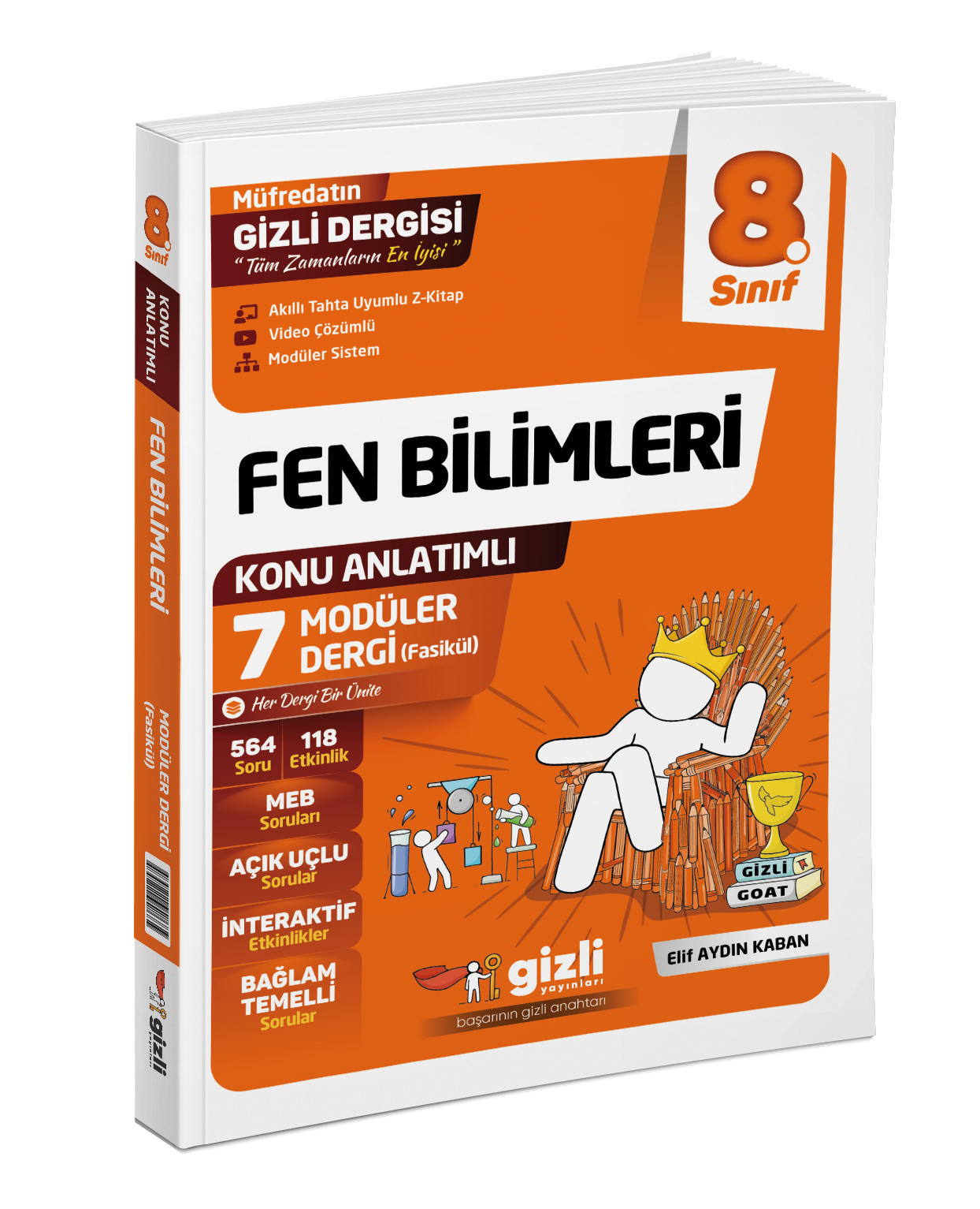Gizli Yayınları 2027 8. Sınıf Fen Bilimleri Müfredatın Gizli Dergisi Konu Anlatımlı 7 Modüler Dergi
