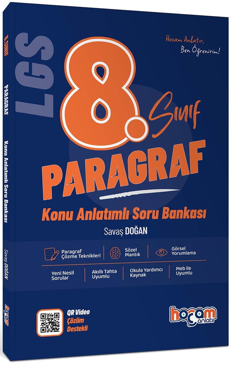 Hocam Anlatır 8. Sınıf Paragraf Konu Anlatımlı Soru Bankası