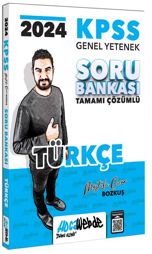 HocaWebde Yayınları 2024 KPSS Genel Yetenek Türkçe Tamamı Çözümlü Soru Bankası