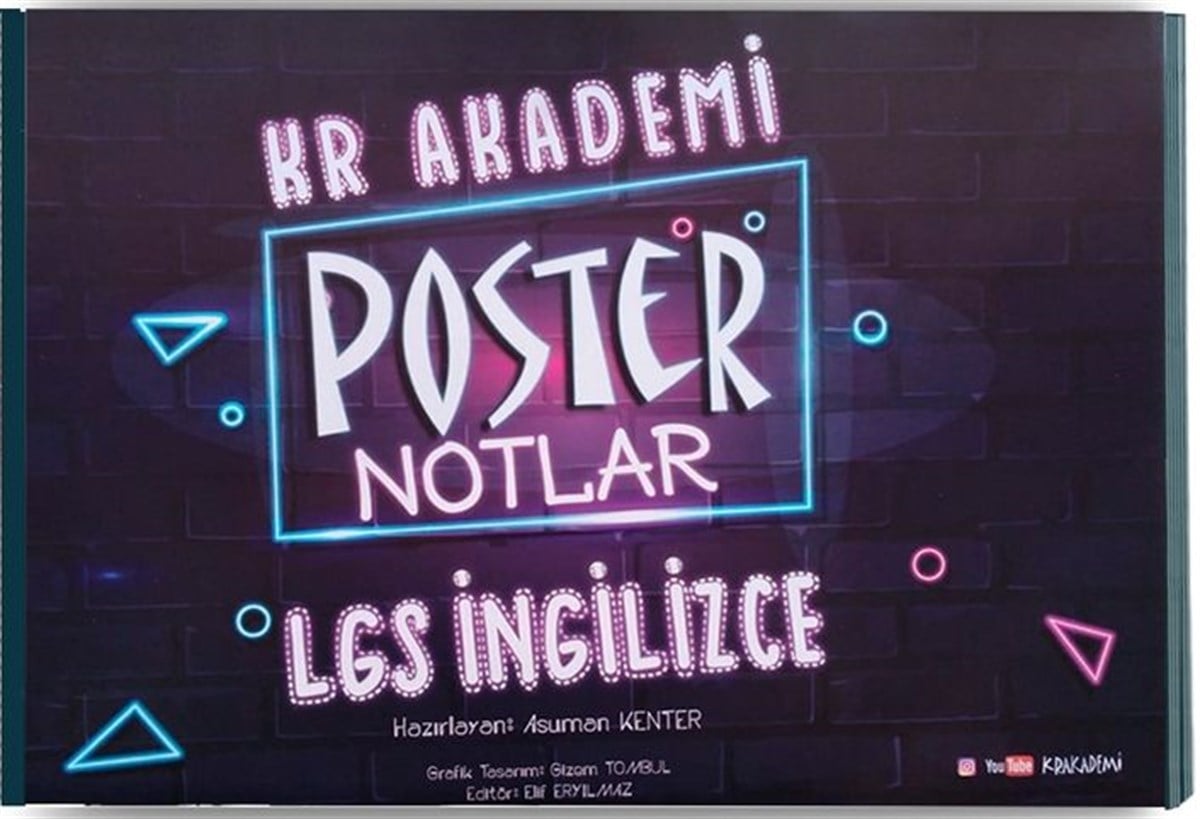 KR Akademi 8. Sınıf LGS İngilizce Poster Notlar