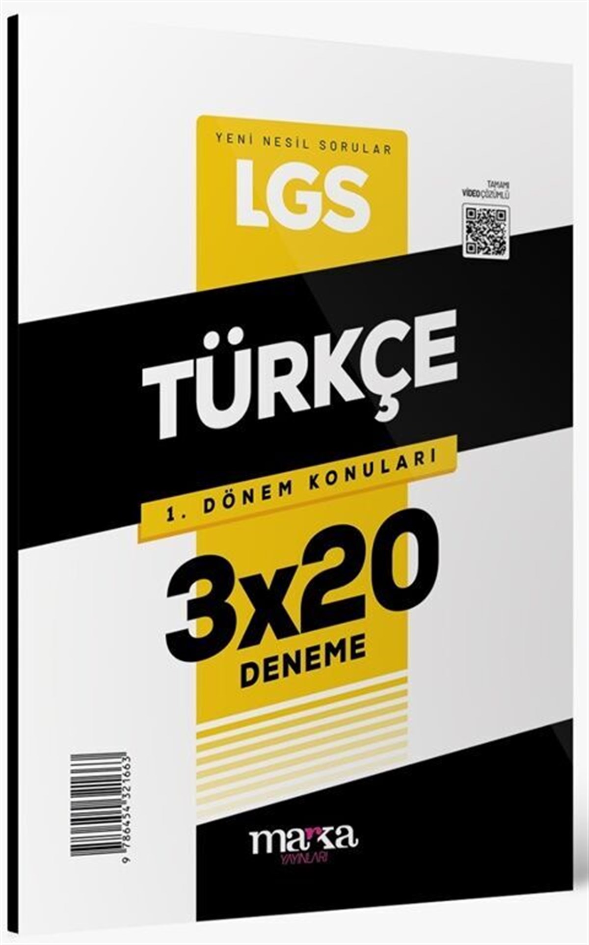 Marka Yayınları  8. Sınıf LGS Türkçe 1. Dönem Konuları 3x20 Deneme