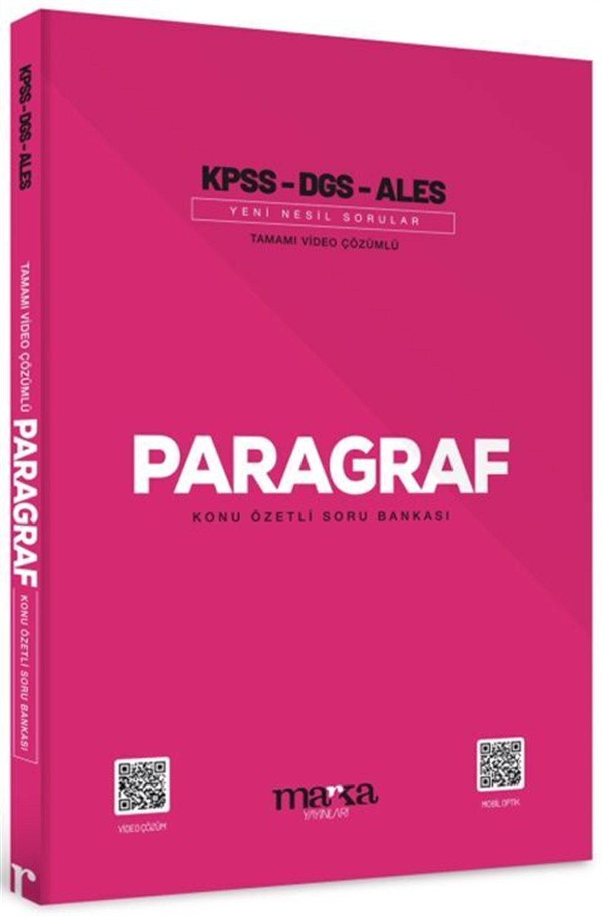 Marka Yayınları  KPSS DGS ALES PARAGRAF Konu Özetli Yeni Nesil Soru Bankası Tamamı Video Çözümlü