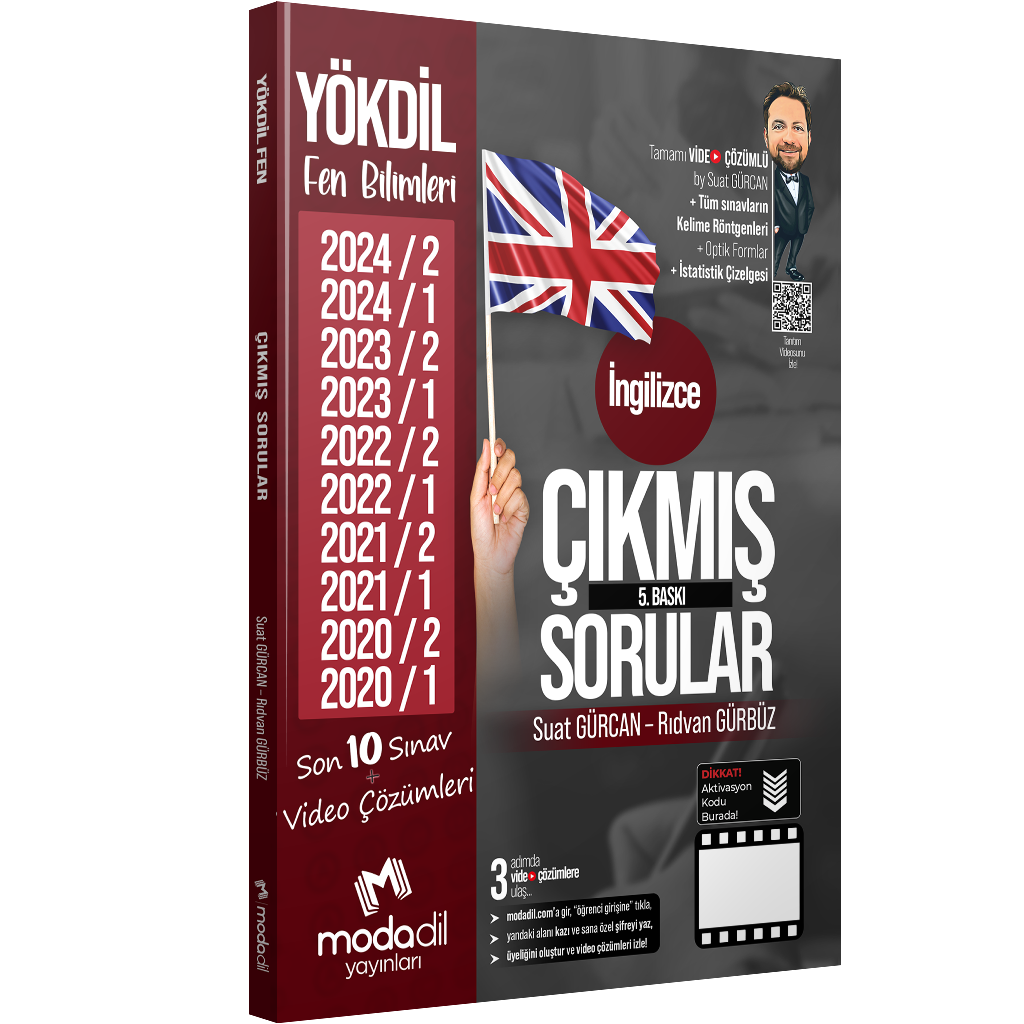 Modadil Yayınları YÖKDİL Fen Çıkmış Sorular Tamamı Video Çözümlü
