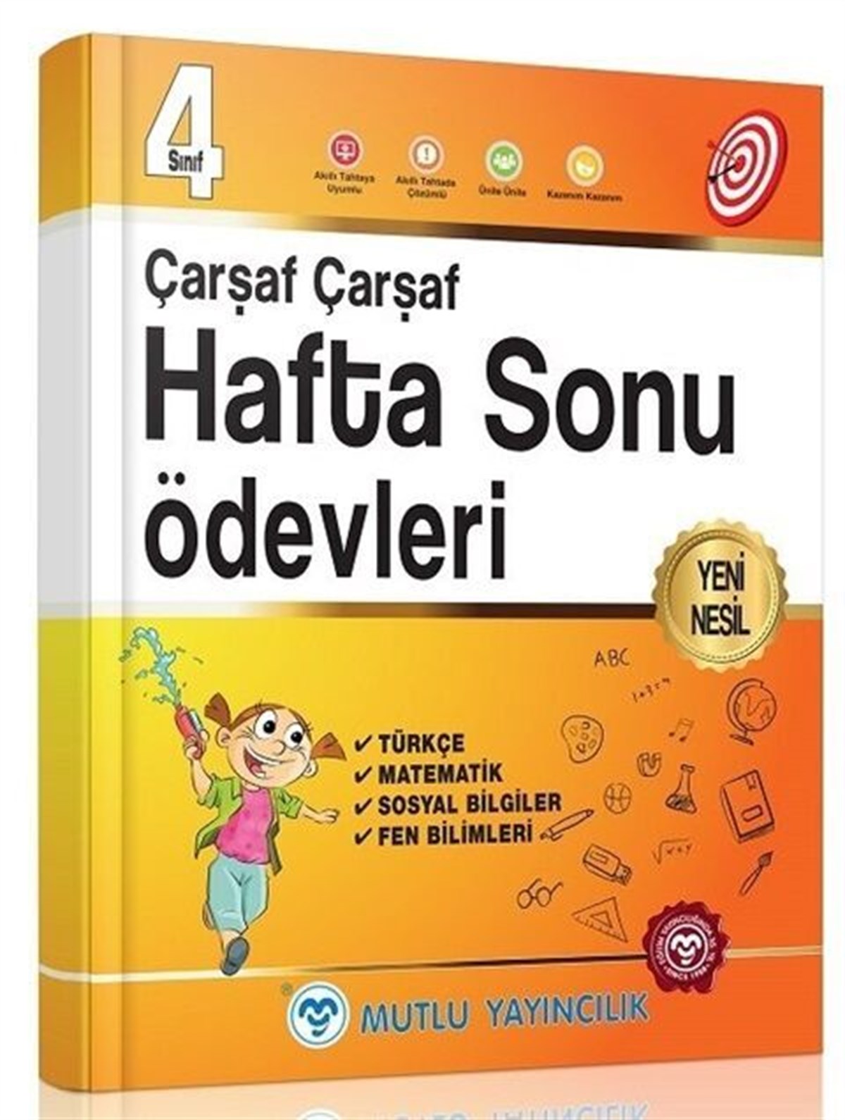 Mutlu Yayıncılık 4. Sınıf Tüm Dersler Çarşaf Çarşaf Hafta Sonu Ödevleri
