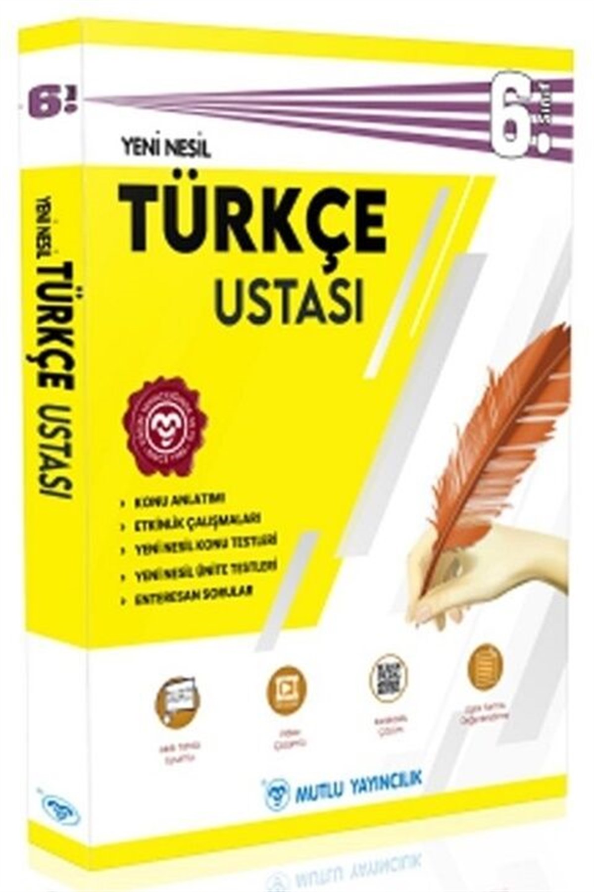 Mutlu Yayıncılık 6. Sınıf Türkçe Ustası Konu Anlatımlı Soru Bankası Video Çözümlü