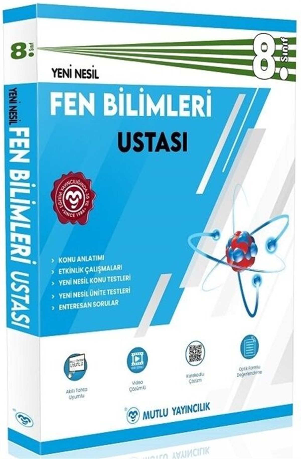 Mutlu Yayıncılık 8. Sınıf Fen Bilimleri Ustası Konu Anlatımlı Soru Bankası Video Çözümlü