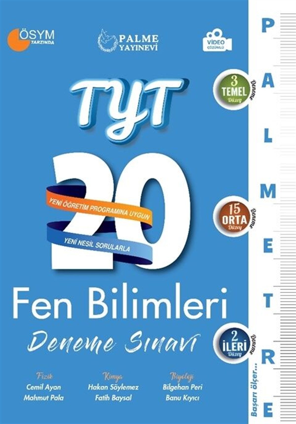 Palme Yayınları TYT Fen Bilimleri Palmetre Serisi 20 Deneme Video Çözümlü