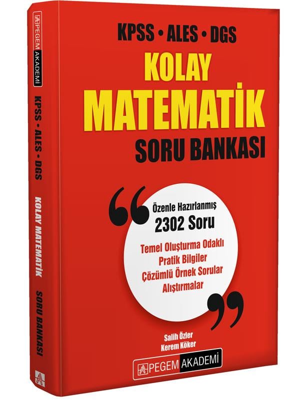 Pegem Yayınları KPSS ALES DGS Kolay Matematik Soru Bankası