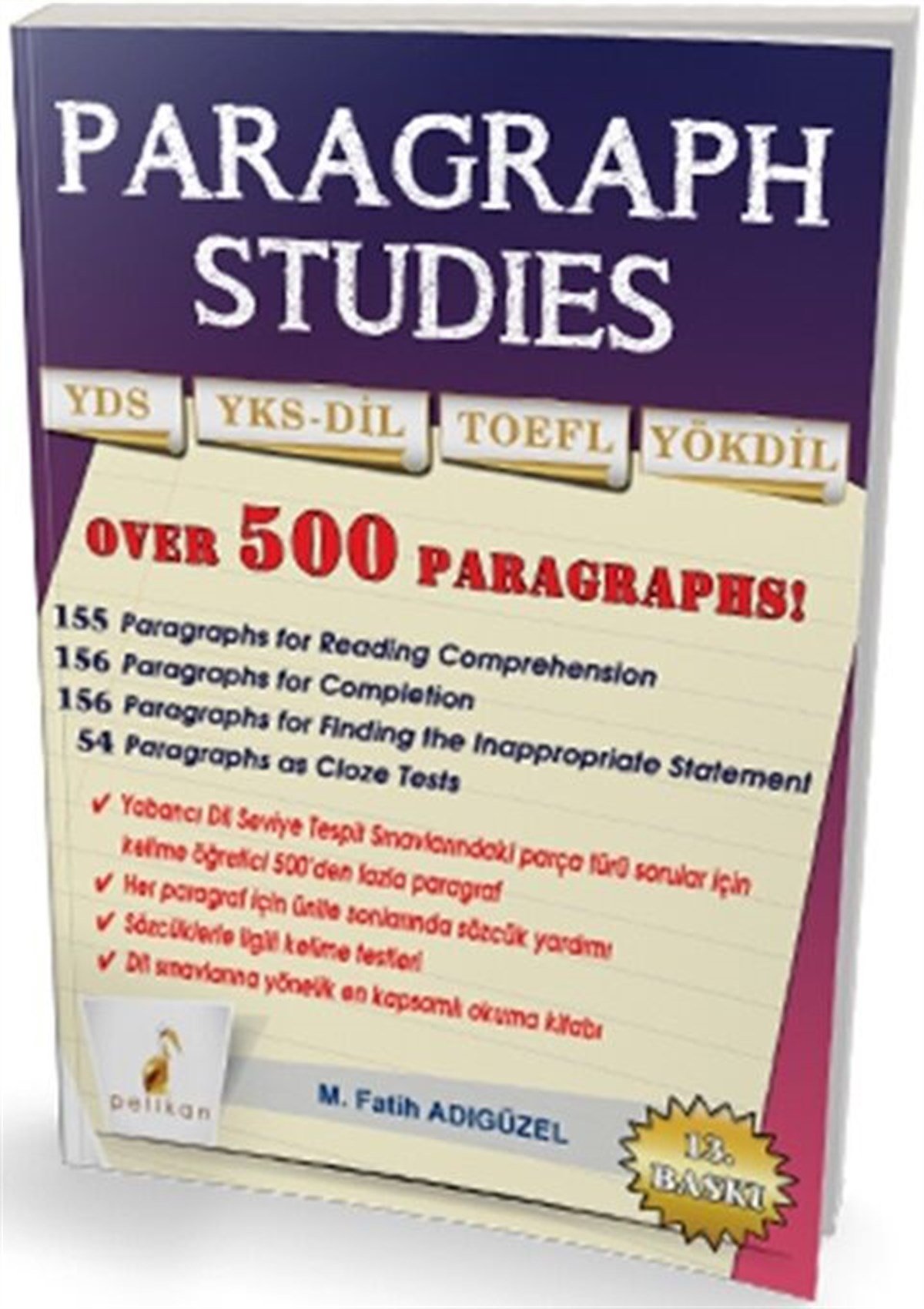 Pelikan Yayınları Paragraph Studies YDS YÖKDİL YKSDİL TOEFL