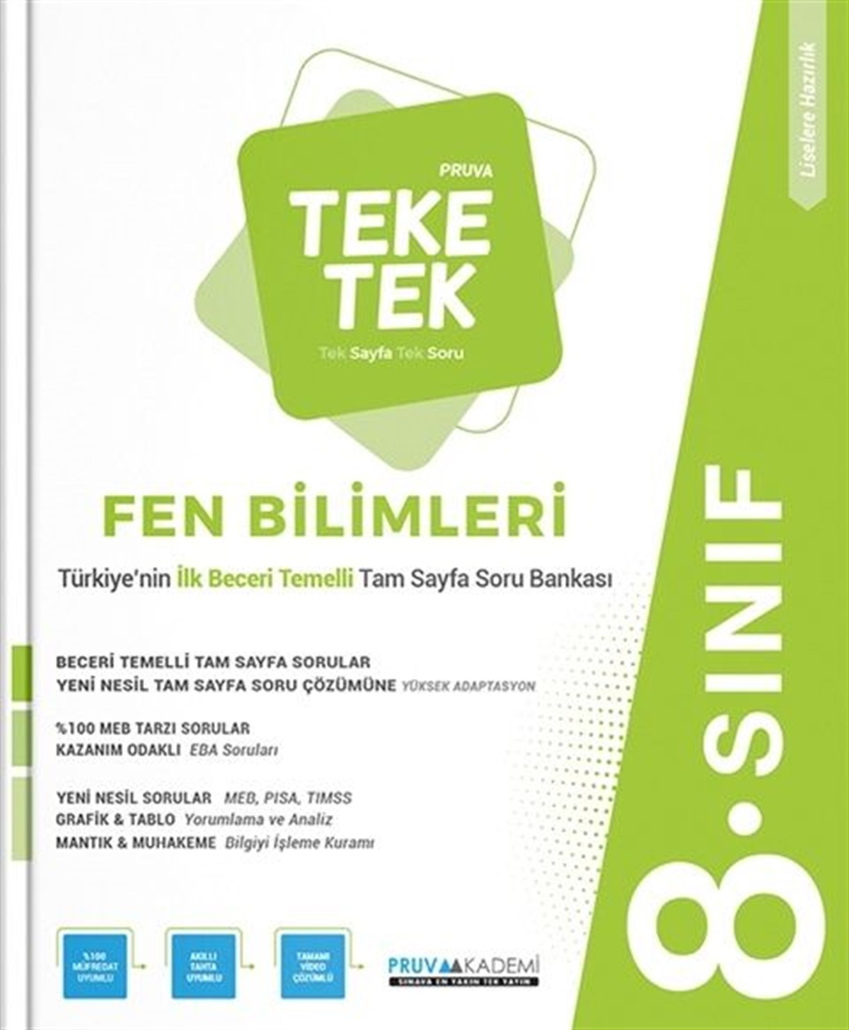 Pruva Akademi 8. Sınıf Fen Bilimleri Teke Tek Soru Bankası