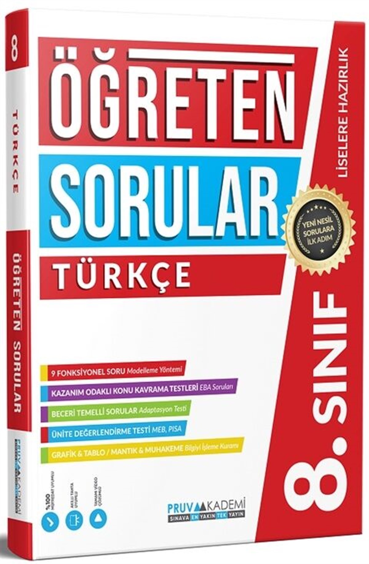 Pruva Akademi 8. Sınıf Türkçe Öğreten Soru Bankası
