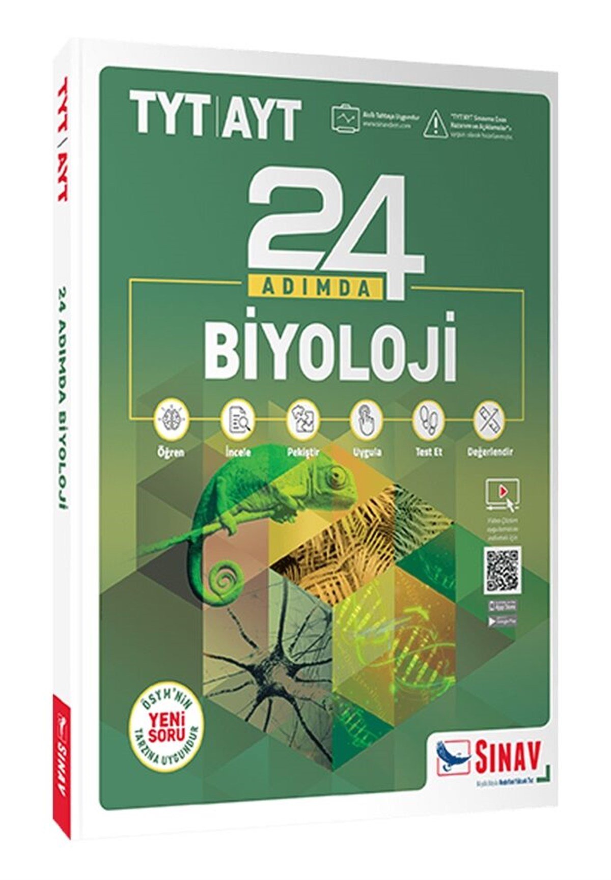 Sınav Yayınları TYT AYT Biyoloji 24 Adımda Konu Anlatımlı Soru Bankası