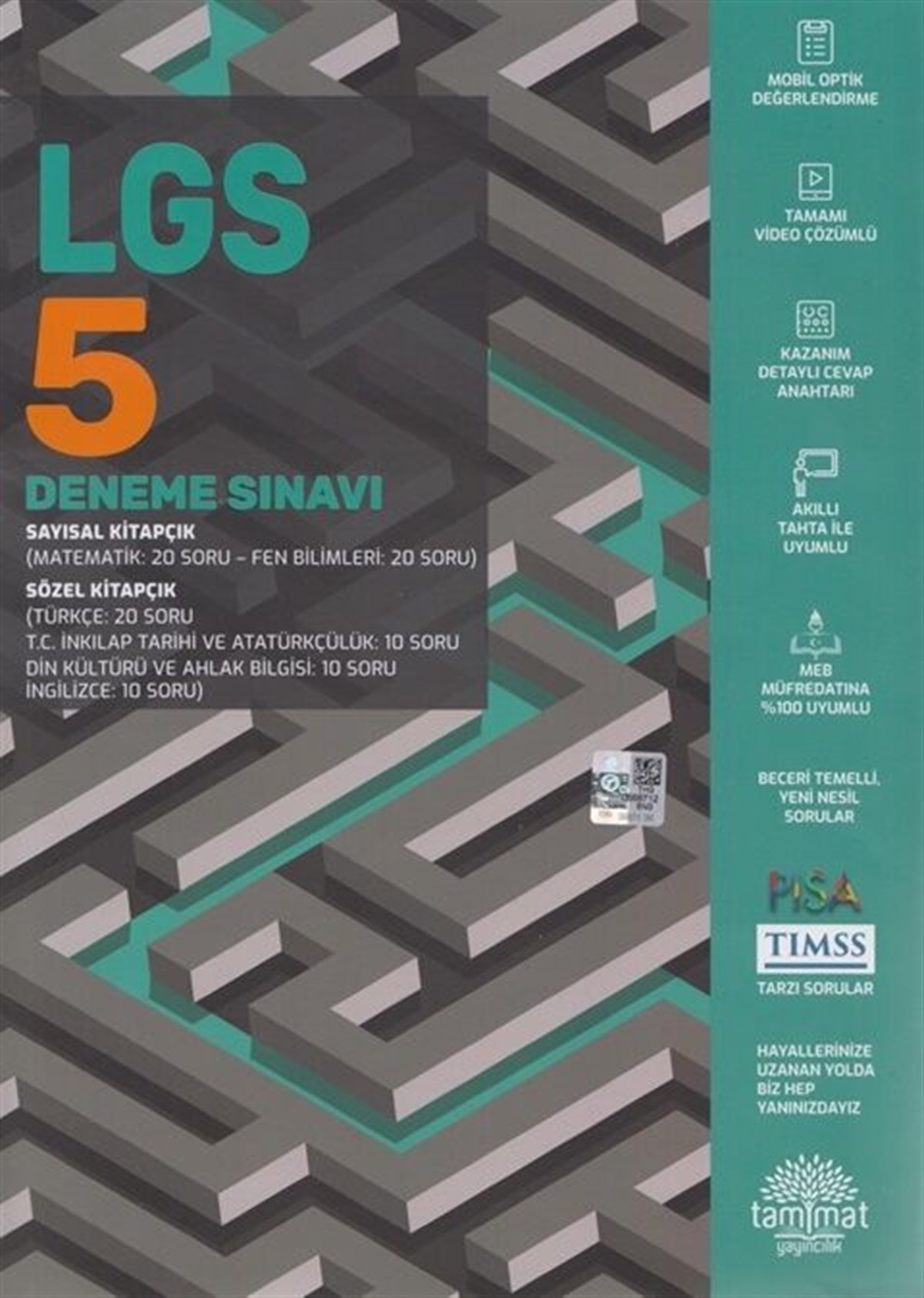 Tammat Yayıncılık 8. Sınıf LGS 5 li Deneme