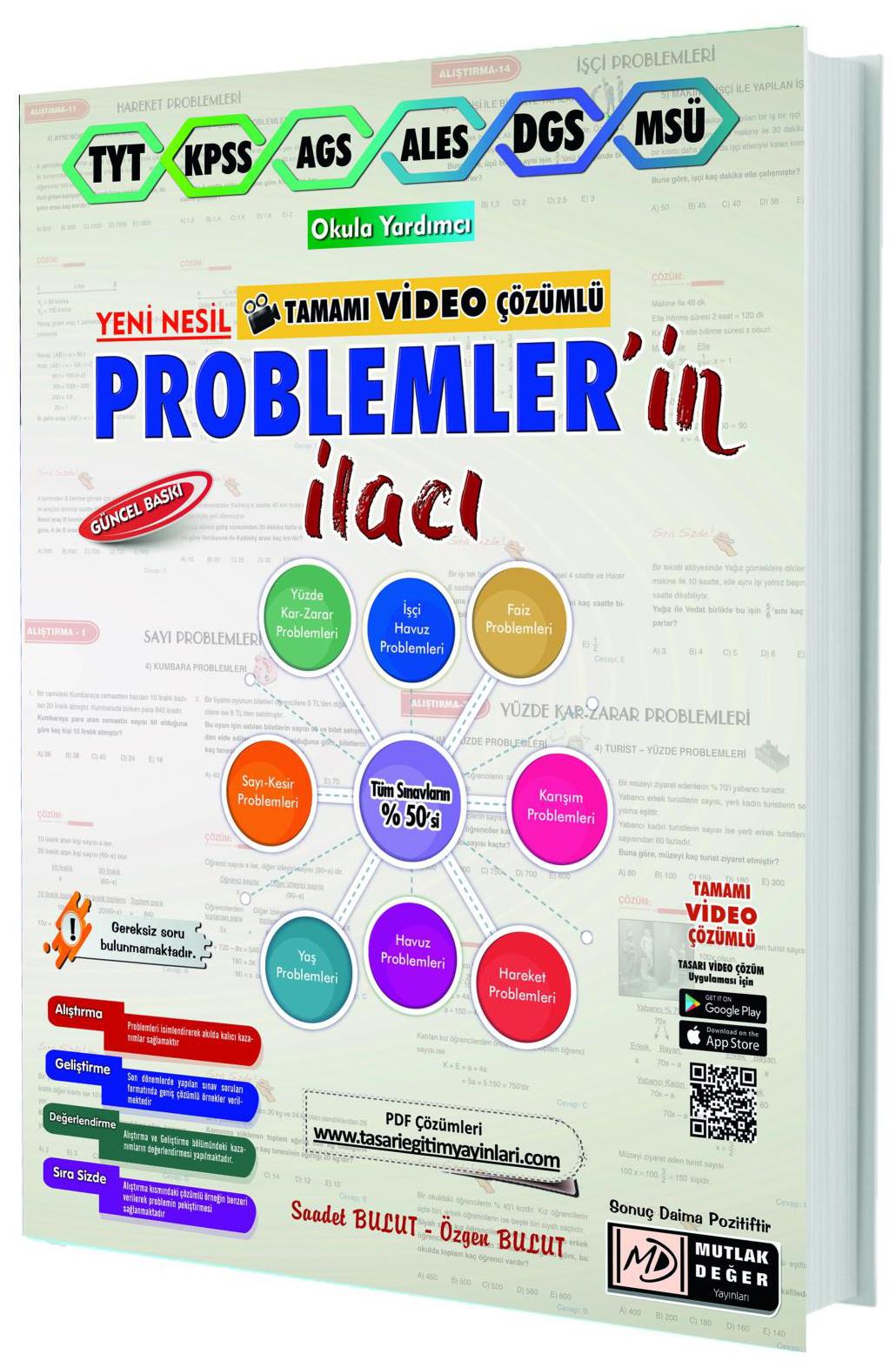 Tasarı Eğitim Yayınlar Mutlak Değer TYT KPSS ALES DGS MSÜ Problemlerin İlacı Soru Bankası