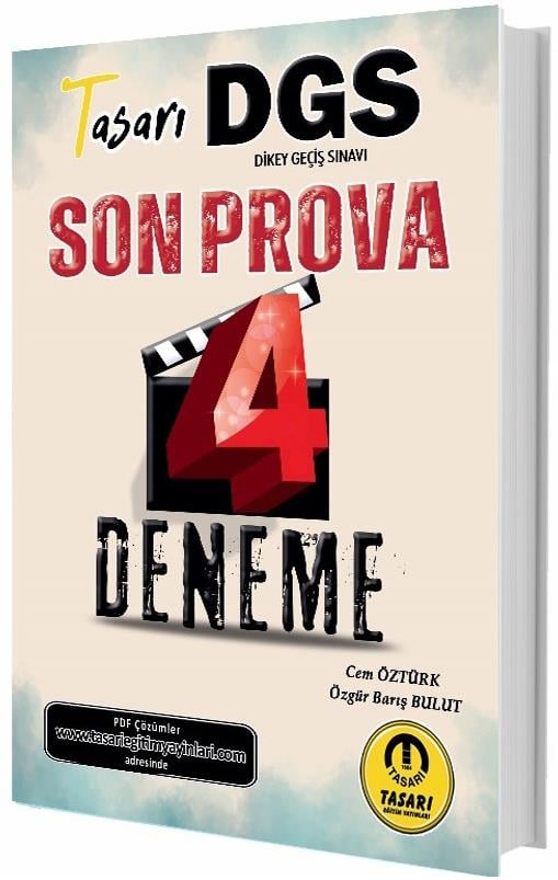 Tasarı Eğitim Yayınları DGS Son Prova 4 Deneme PDF Çözümlü