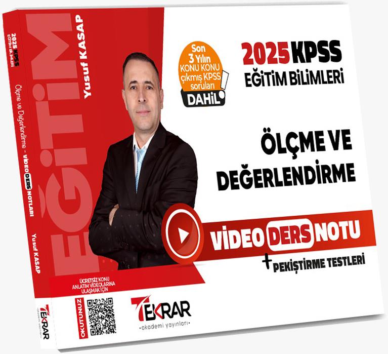 Tekrar Akademi 2025 KPSS Eğitim Bilimleri Ölçme ve Değerlendirme Video Ders Notu